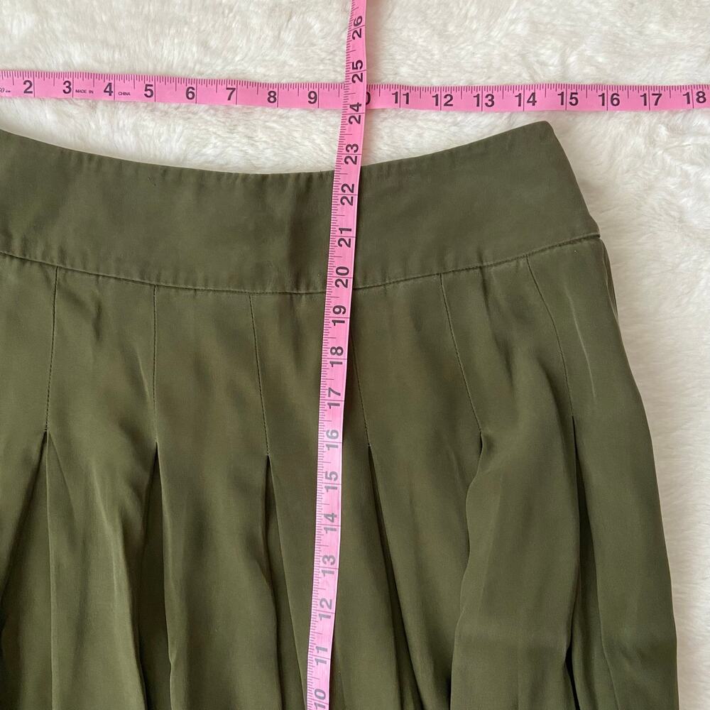 Talbots Collection Pure Silk Green Skirt Size 10 - Picture 3 of 5